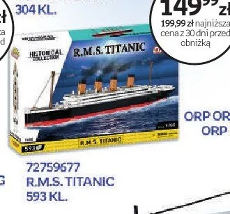 Klocki COBI 72759677 R.M.S. Titanic 593 kl. promocja w Empik