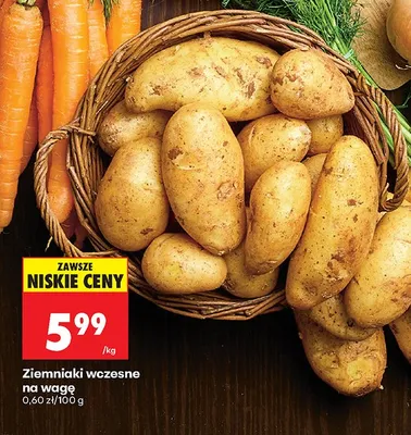 Ziemniaki wczesne na wagę promocja w Biedronka