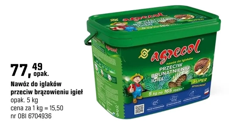 Nawóz do iglaków przeciw brązowieniu igieł promocja w OBI