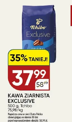 Kawa ziarnista Exclusive Tchibo promocja w Chata Polska