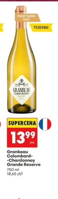Wino białe Granbeau Colombard-Chardonnay Grande Reserve promocja w Biedronka