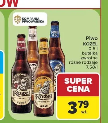 Piwo bezalkoholowe Kozel promocja w Carrefour