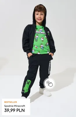 Spodnie Minecraft promocja w Sinsay