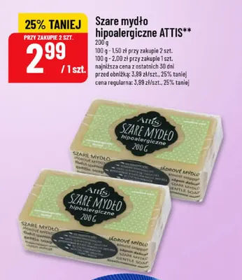 Szare mydło hipoalergiczne Attis promocja w POLOmarket