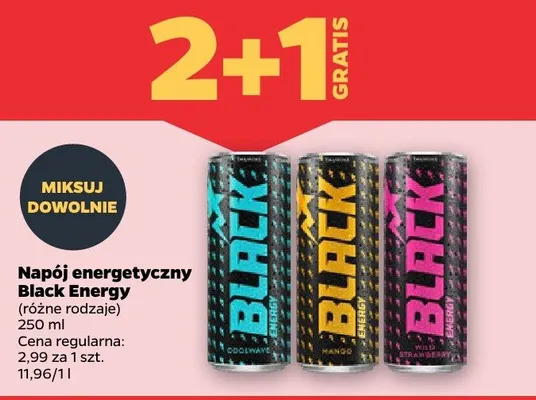 Napój energetyczny sex energy Black energy promocja w Netto