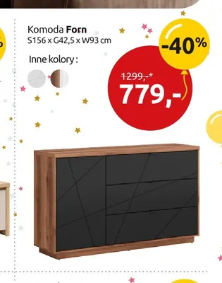 Komoda Forn promocja w Black Red White