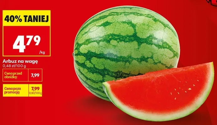 Arbuz na wagę promocja w Biedronka