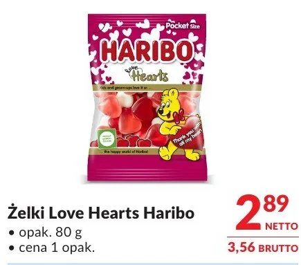 Żelki Love Hearts Haribo promocja w Makro
