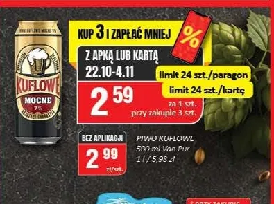 Piwo Kuflowe Mocne promocja w Chorten