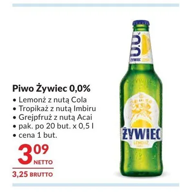 Piwo bezalkoholowe Żywiec Grejpfrut z nutą Acai promocja w Makro