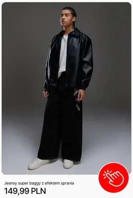 Jeansy super baggy z efektem sprania Cropp promocja w Cropp