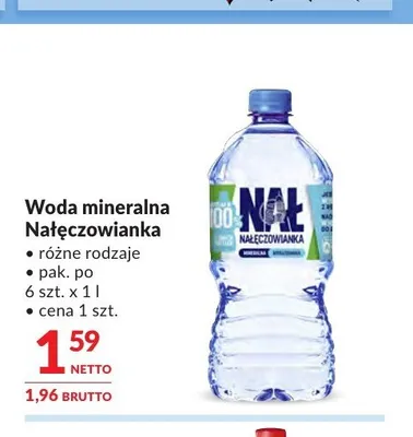 Woda mineralna Nałęczowianka promocja w Makro