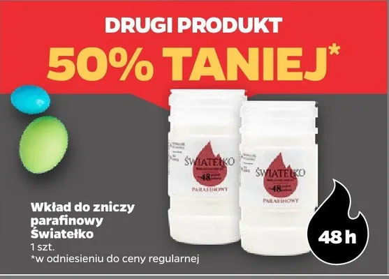 Wkład do zniczy parafinowy promocja w Netto