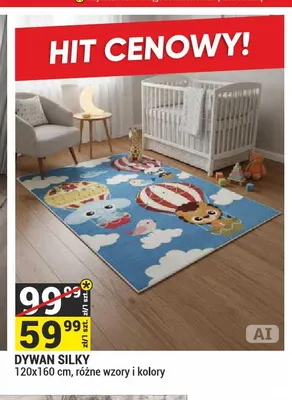 Dywan Silky 120x160 cm promocja w Merkury Market