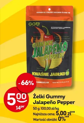 Żelki Gummy Jalapeño Pepper GGO kwaśne jabłko promocja w Żabka