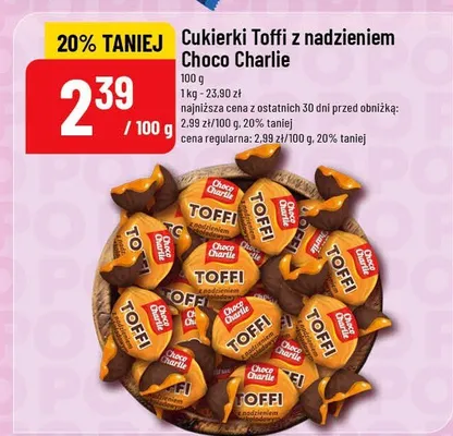Cukierki toffi z nadzieniem choco charlie promocja w POLOmarket
