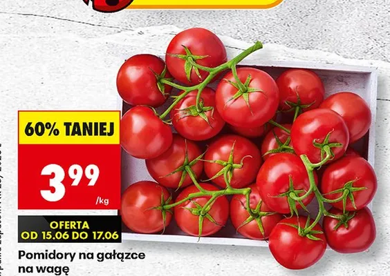 Pomidory na gałązce promocja w Biedronka