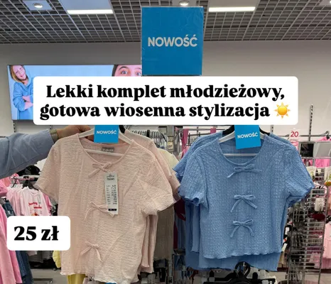 Komplet młodzieżowy - bluzka, różne kolory promocja w Pepco