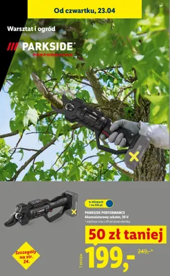 Akumulatorowy sekator 20V Parkside Performance promocja w Lidl