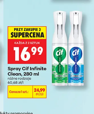 Spray Cif Infinite Clean promocja w Biedronka
