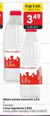 Mleko świeże Koneckie 3,5% promocja w Market Point