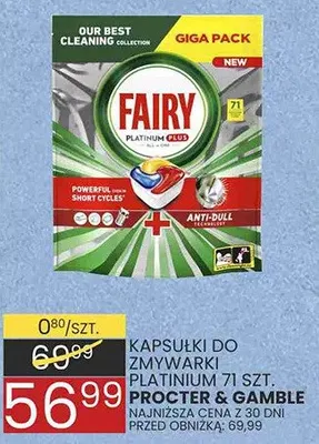 Kapsułki do zmywarki Platinum 71 szt Procter & Gamble promocja w Wafelek