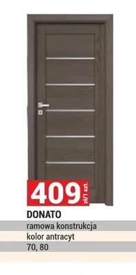 Drzwi DONATO ramowa konstrukcja kolor antracyt 70,80 promocja w Merkury Market