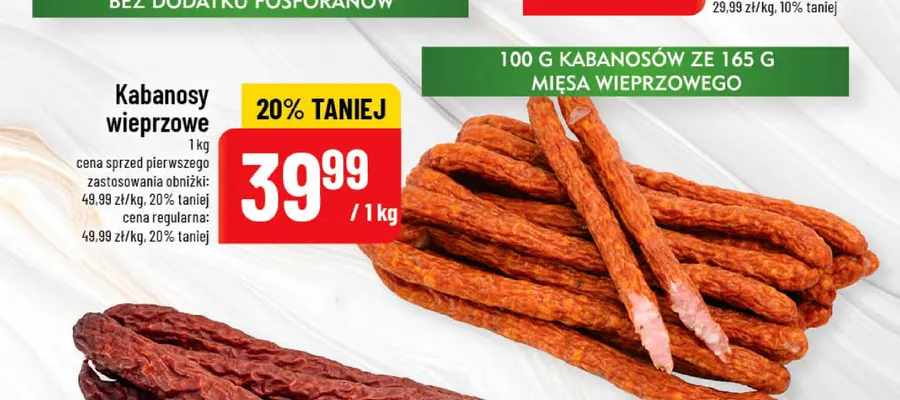 Kabanosy wieprzowe Pekpol promocja w POLOmarket