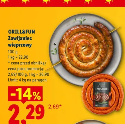 Zawijaniec wieprzowy GRILL & FUN promocja w Lidl