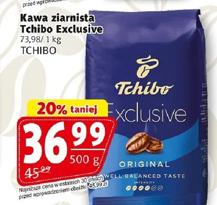Kawa ziarnista Tchibo Exclusive promocja w Prim Market