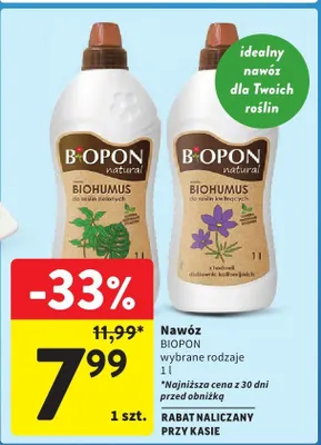 Nawóz biopon biohumus promocja w Intermarche