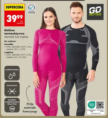 Koszulka termoaktywna damska Go Active promocja w Biedronka