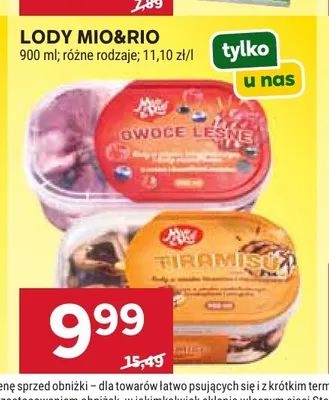 Lody Mio & Rio promocja w Stokrotka