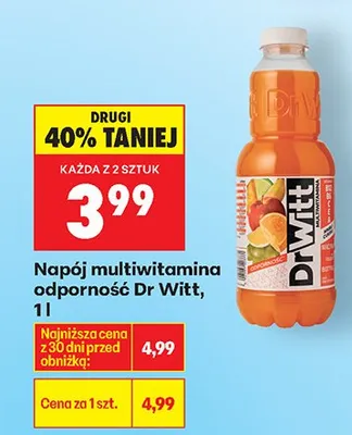 Napój multiwitamina odporność promocja w Biedronka