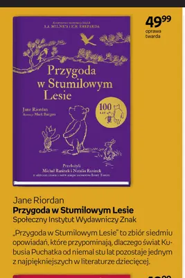 Książka Jane Riordan Przygoda w Stumilowym Lesie promocja w Empik