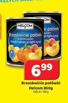 Brzoskwinie połówki Helcom promocja w Delfin