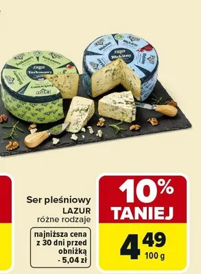 Ser pleśniowy Lazur promocja w Carrefour Market
