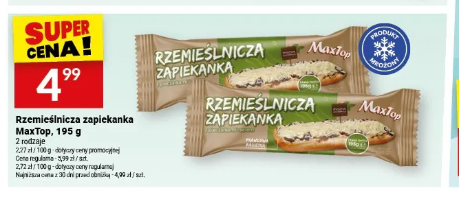 Rzemieślnicza zapiekanka z pieczarkami i serem MaxTop promocja w Twój Market