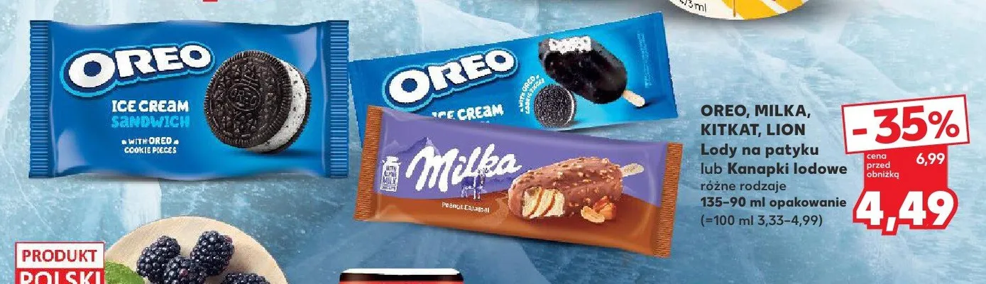 Lody na patyku Lion promocja w Kaufland