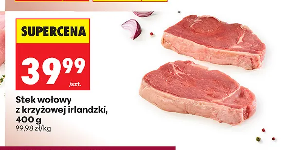 Stek wołowy z krzyżowej irlandzki promocja w Biedronka