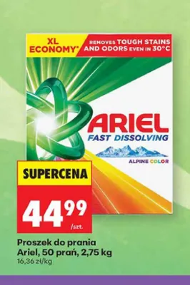 Proszek do prania Ariel 50 prań promocja w Biedronka