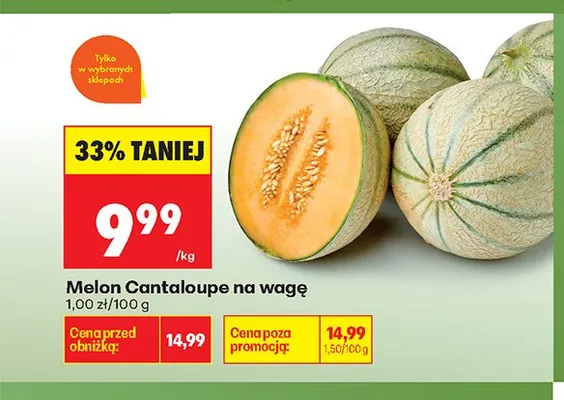 Melon Cantaloupe na wagę promocja w Biedronka
