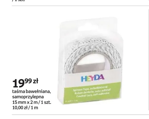 Taśma bawełniana samoprzylepna 15 mm x 2 m Heyda promocja w Empik