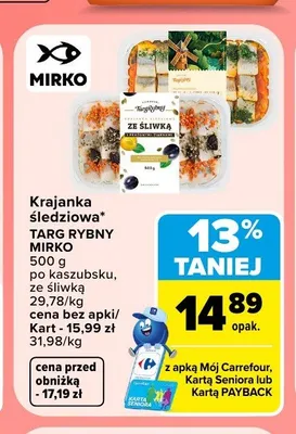 Krajanka śledziowa ze śliwką Targ Rybny Mirko promocja w Carrefour Market