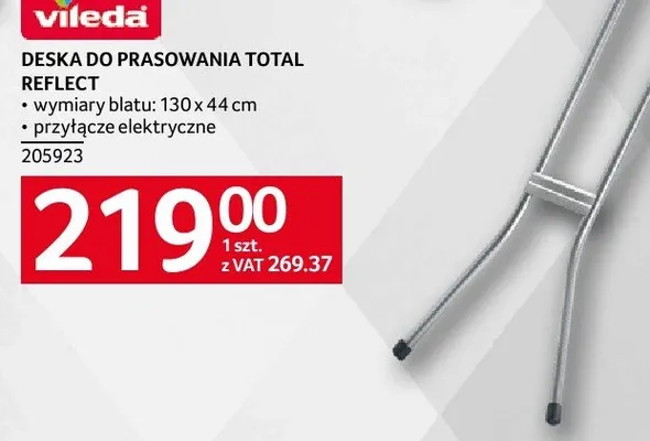 Deska do prasowania Total Reflect Vileda 130 x 44 cm 205923 promocja w Selgros