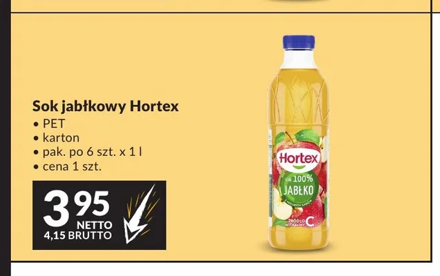 Sok jabłkowy Hortex promocja w Makro