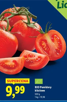 BIO Pomidory kiściowe promocja w Lidl