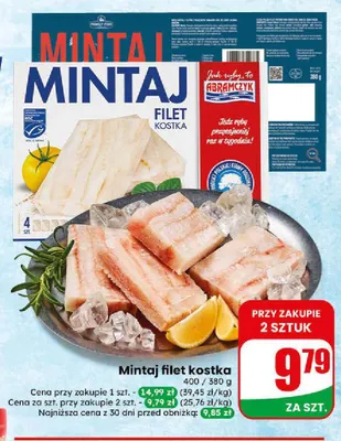 Mintaj filet kostka Abramczyk promocja w Dino