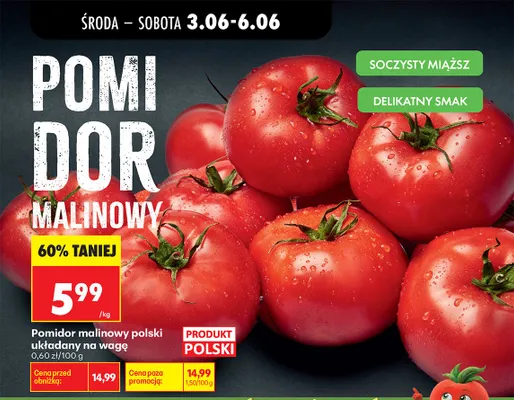 Pomidor malinowy polski układany promocja w Biedronka