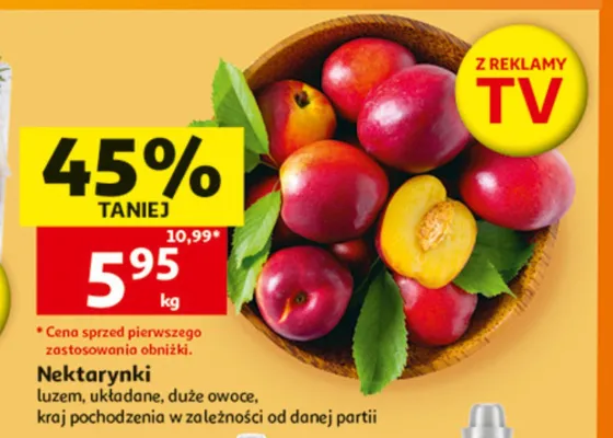 Nektarynki luzem promocja w Auchan